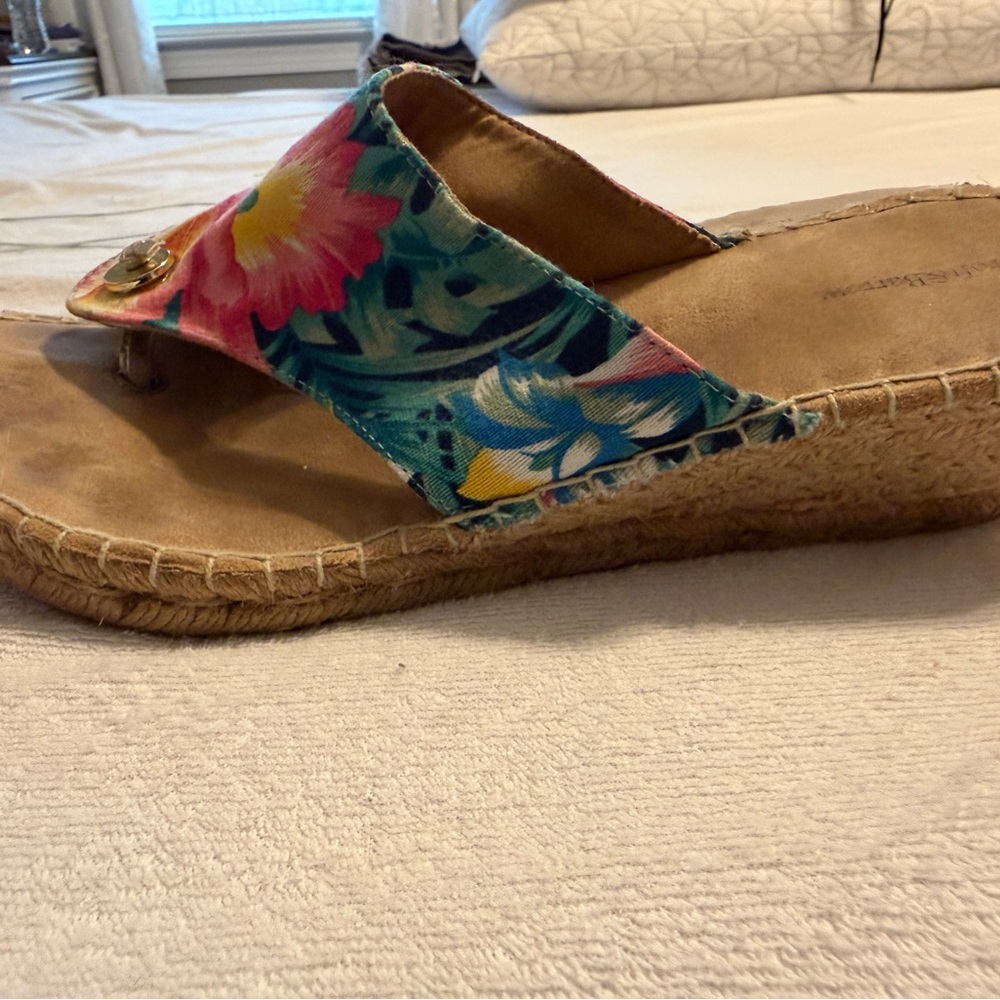 Sonoma Floral Espadrille Wedge Sandal - Turquoise Pink Yellow